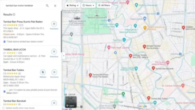 Berikut Cara Mencari Lokasi Tambal Ban Terdekat pada Google Maps
